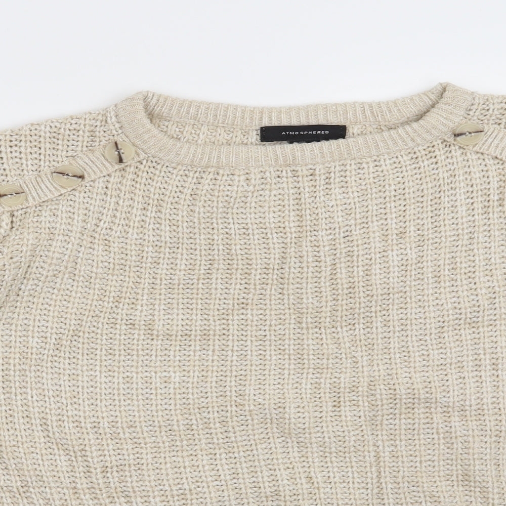Atmosphere Womens Beige   Pullover Jumper Size 8