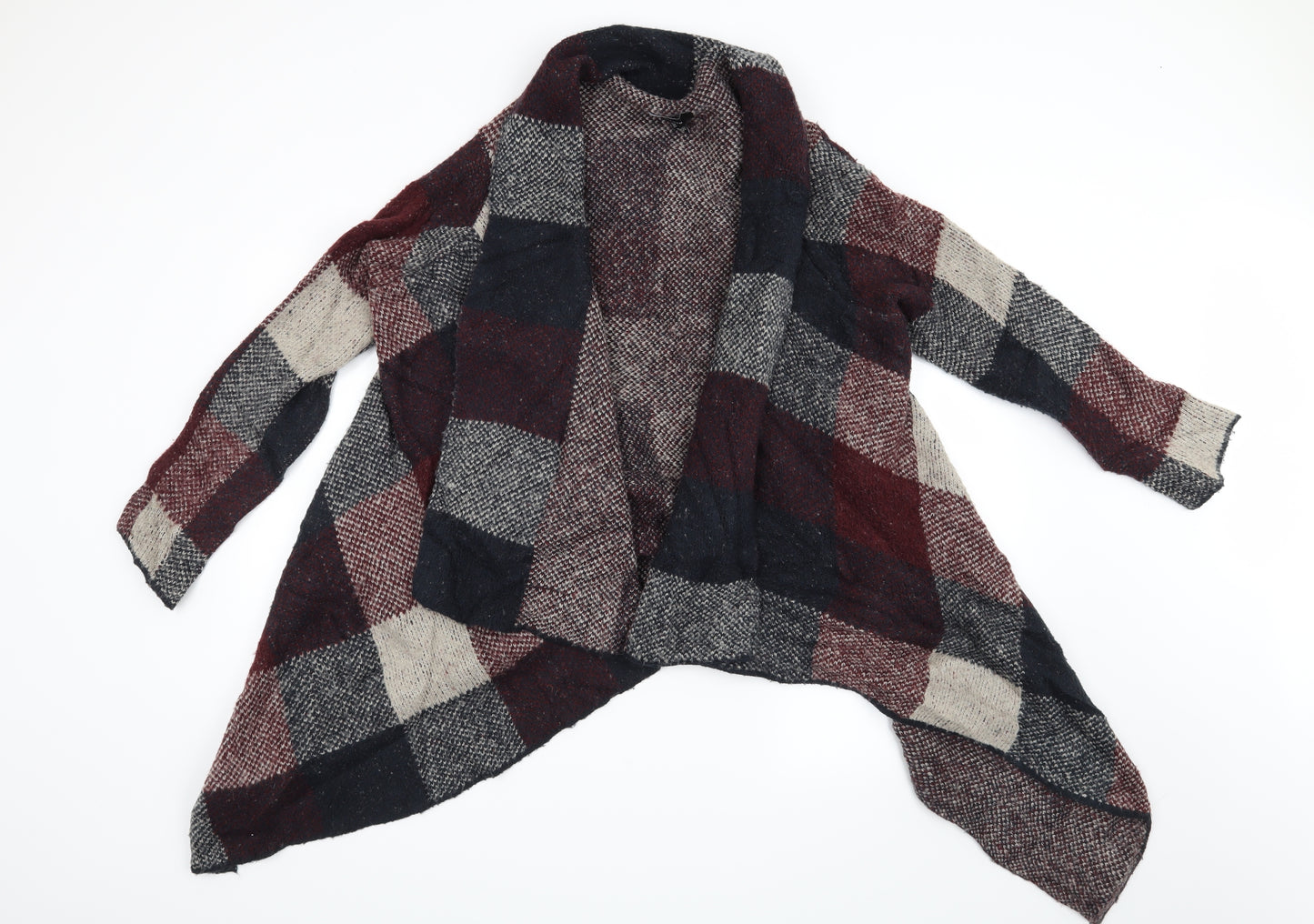 Atmosphere Womens Red Check  Cardigan Jumper Size 10