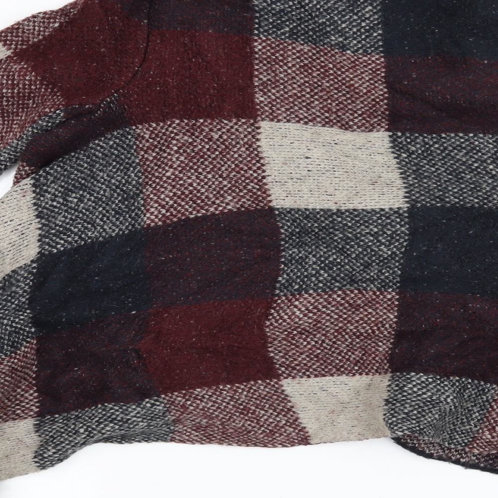 Atmosphere Womens Red Check  Cardigan Jumper Size 10