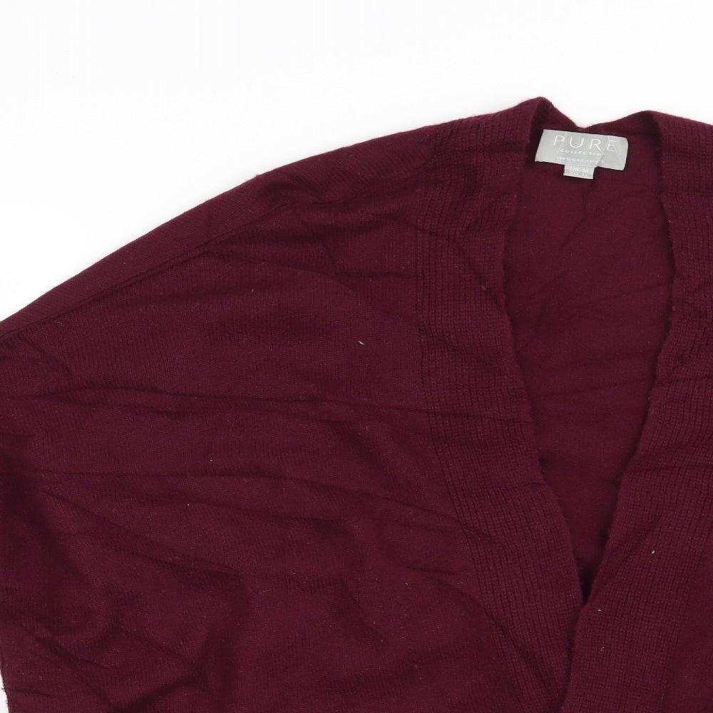PURE Collection Womens Red   Cardigan Jumper Size M