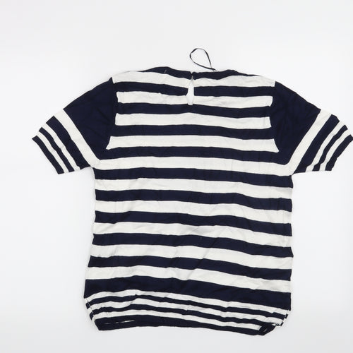 Zara Womens Blue Striped  Pullover Jumper Size M