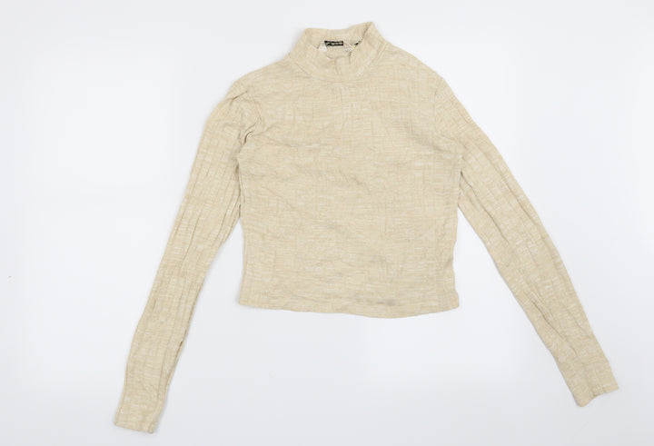 Miss Selfridge Womens Beige Pullover Jumper Size 8
