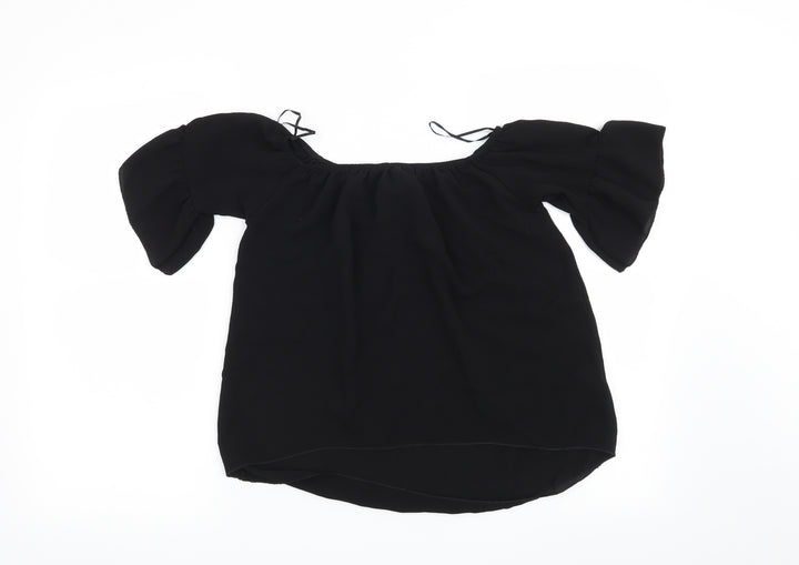 Quiz Womens Black Basic Blouse Size 8