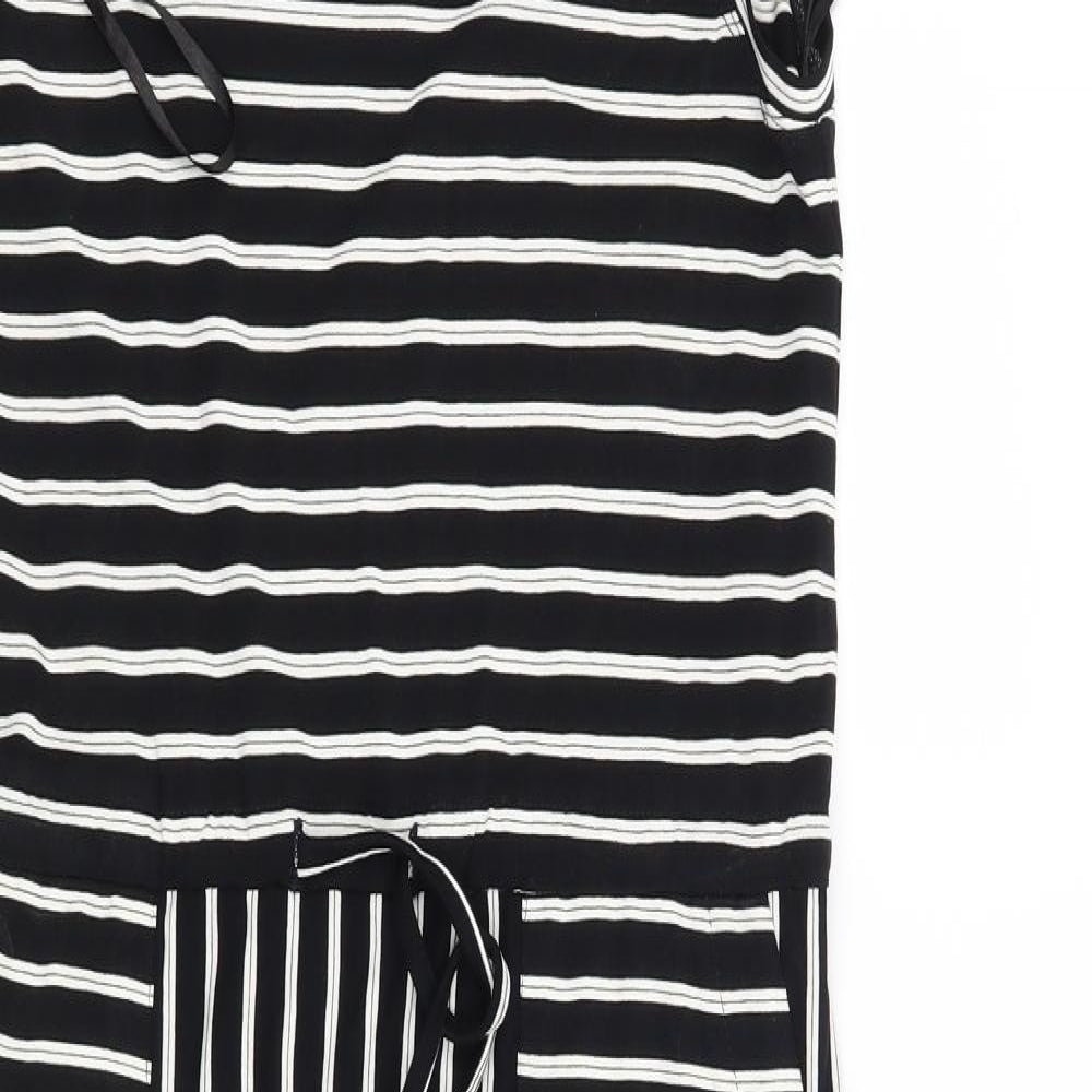 Warehouse Womens Black Striped  Shift  Size 8