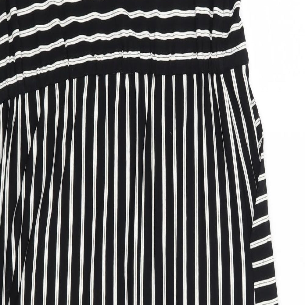 Warehouse Womens Black Striped  Shift  Size 8