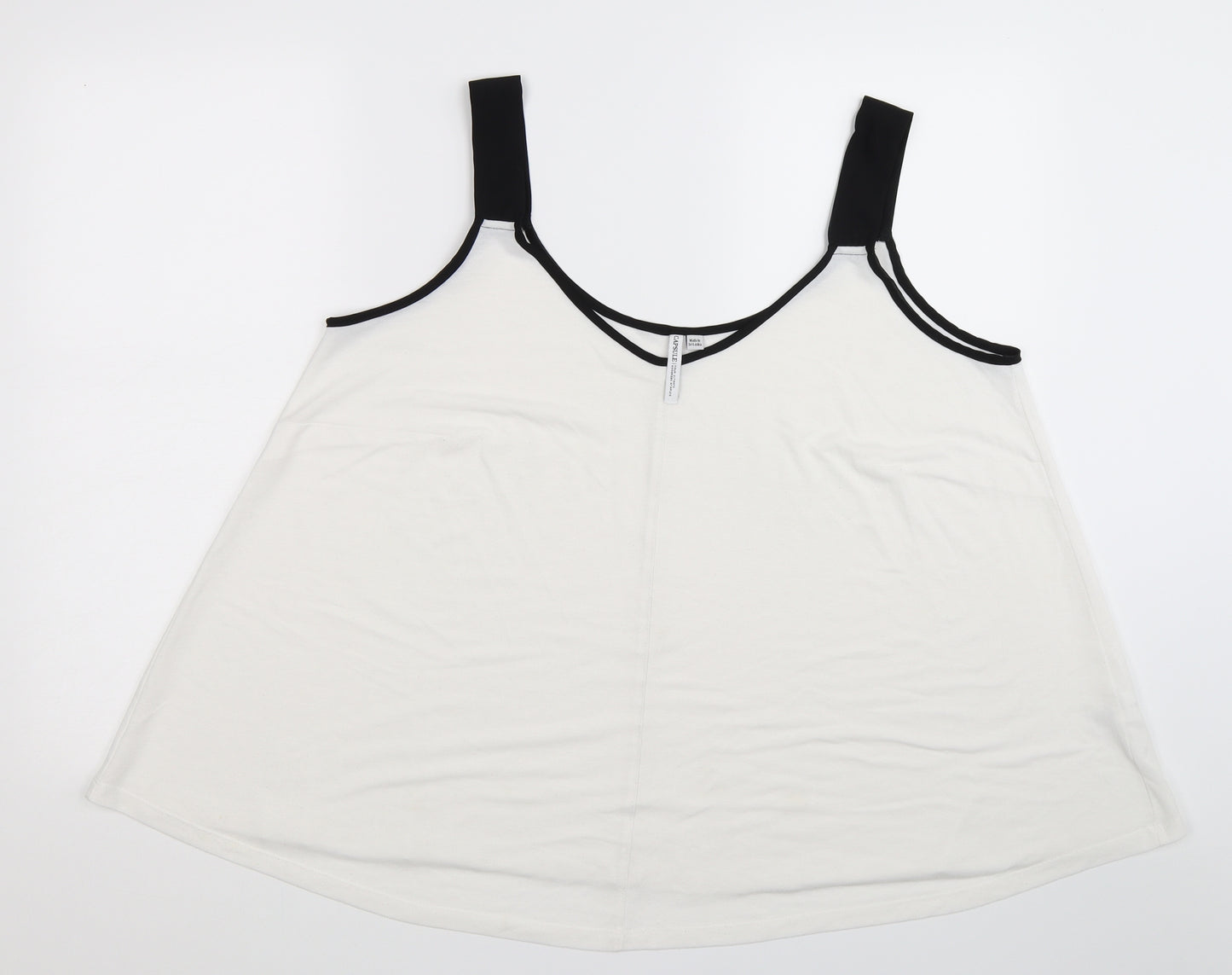 Capsule Womens White   Basic Tank Size 22