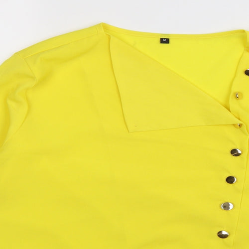 Preworn Womens Yellow   Basic Button-Up Size M