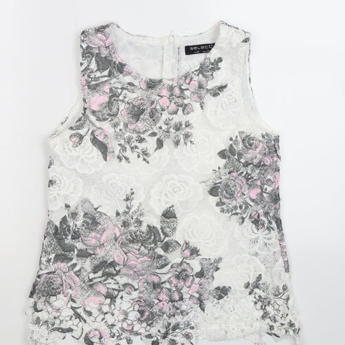 Select Womens Multicoloured Floral  Basic Tank Size 6