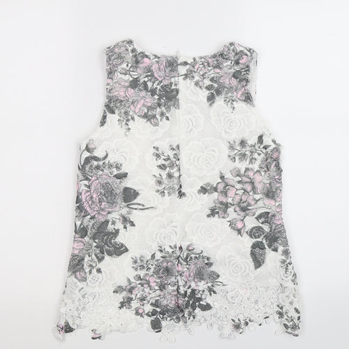 Select Womens Multicoloured Floral  Basic Tank Size 6