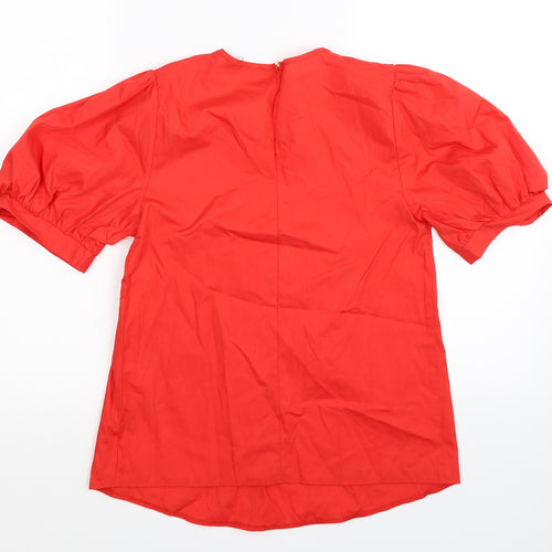 George Womens Red   Basic Blouse Size 8