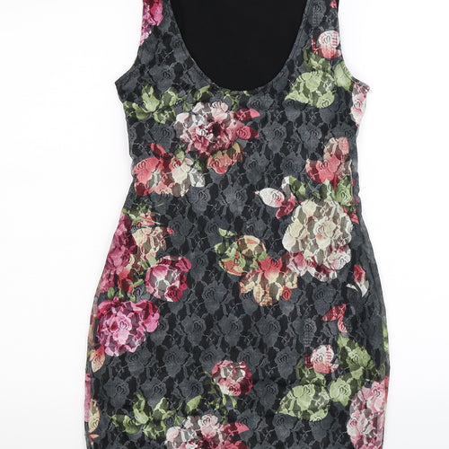 Preworn Womens Multicoloured Floral  Bodycon  Size S
