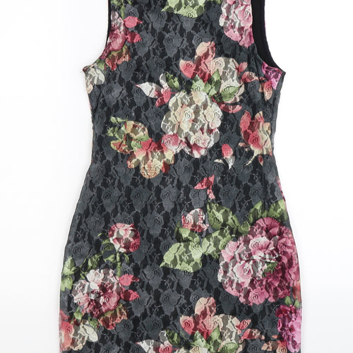 Preworn Womens Multicoloured Floral  Bodycon  Size S