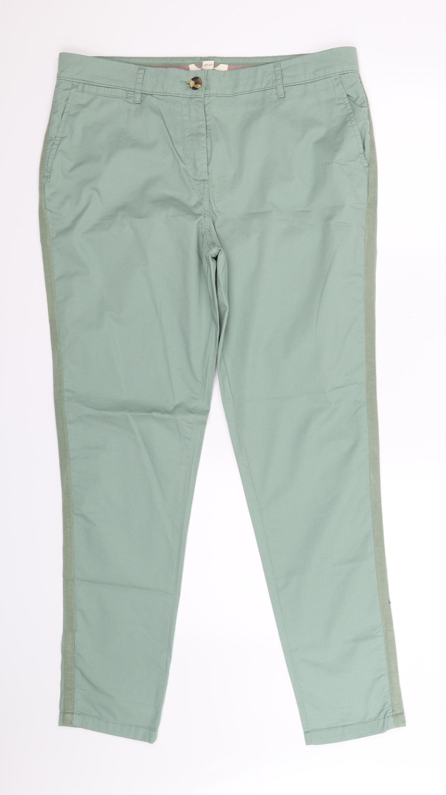 White Stuff Womens Green   Chino Trousers Size 12 L30 in