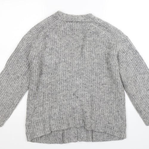 Primark Womens Grey  Knit Cardigan Jumper Size 8