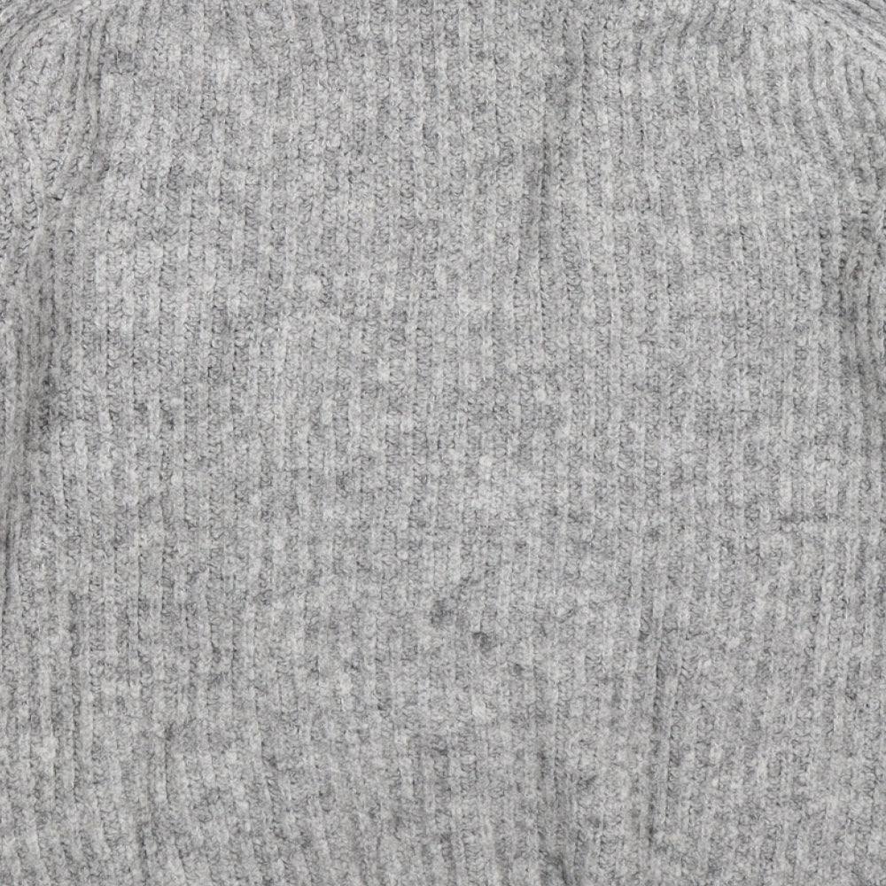 Primark Womens Grey  Knit Cardigan Jumper Size 8