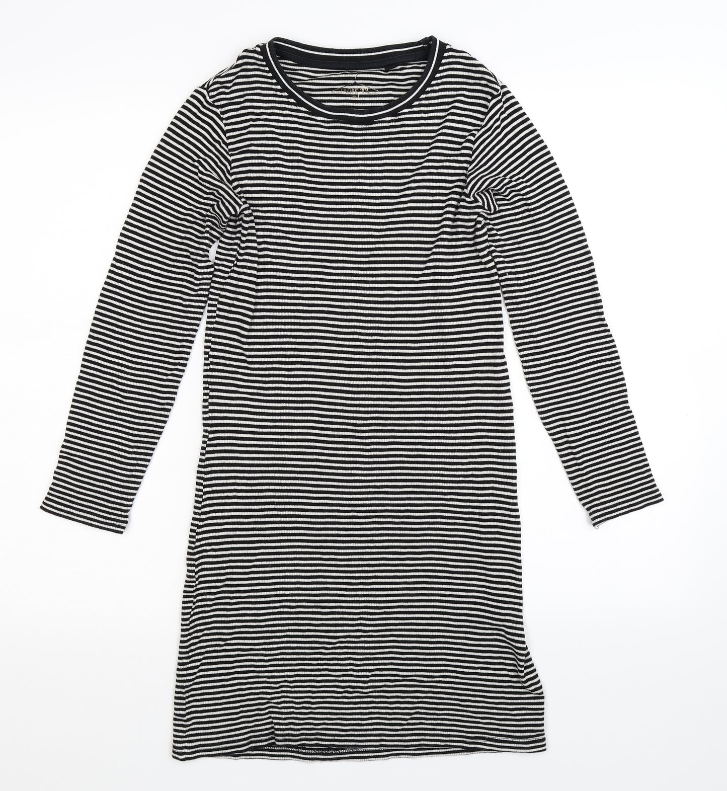 F&F Girls Multicoloured Striped  Jumper Dress  Size 12 Years