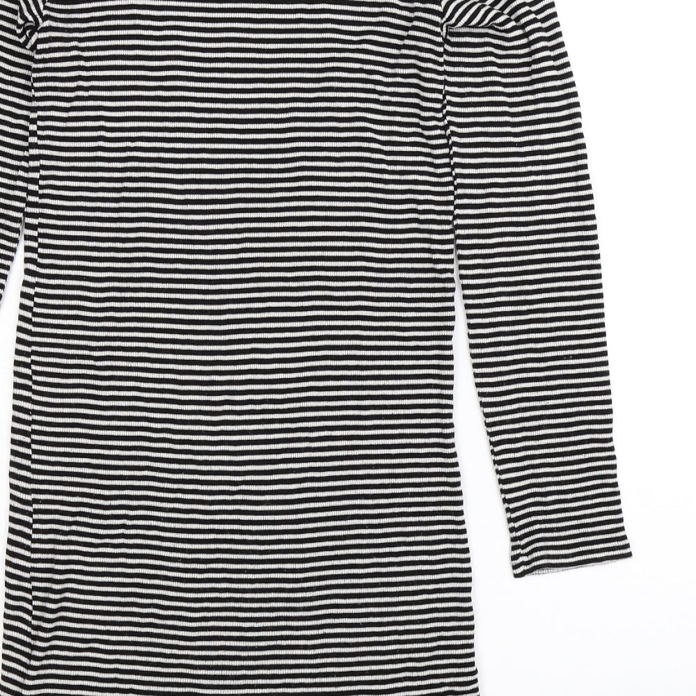 F&F Girls Multicoloured Striped  Jumper Dress  Size 12 Years