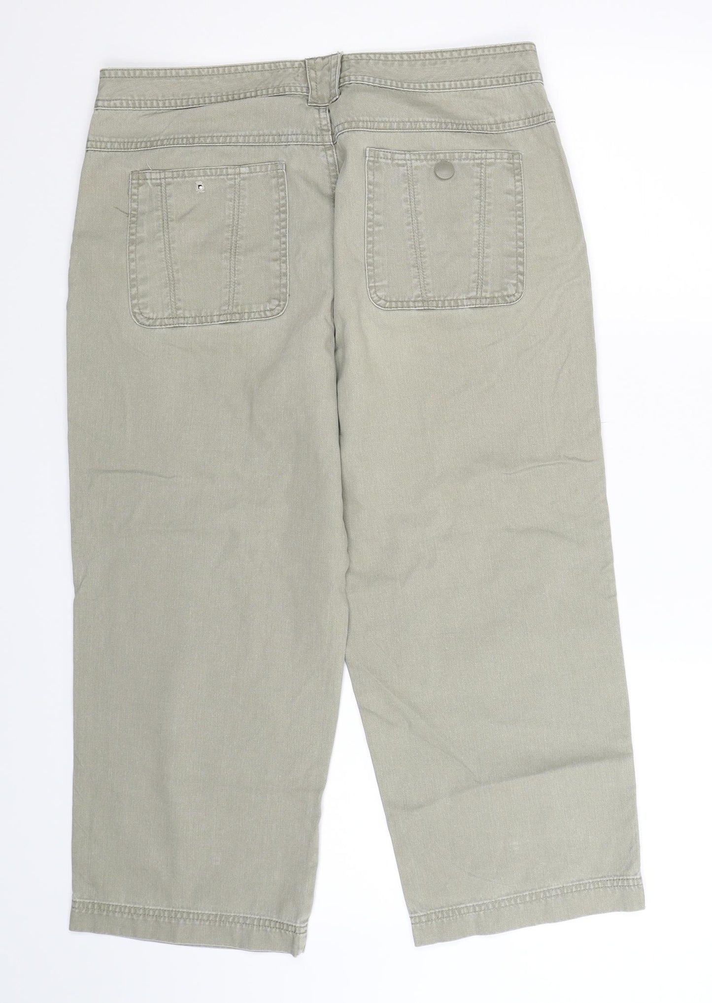 Cherokee Womens Grey  Denim Cropped Jeans Size 14 L21 in
