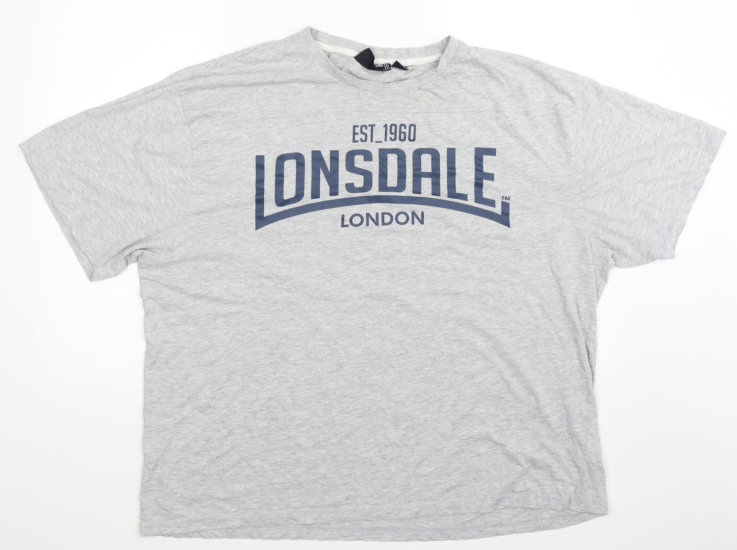 Lonsdale Mens Grey    T-Shirt Size 4XL