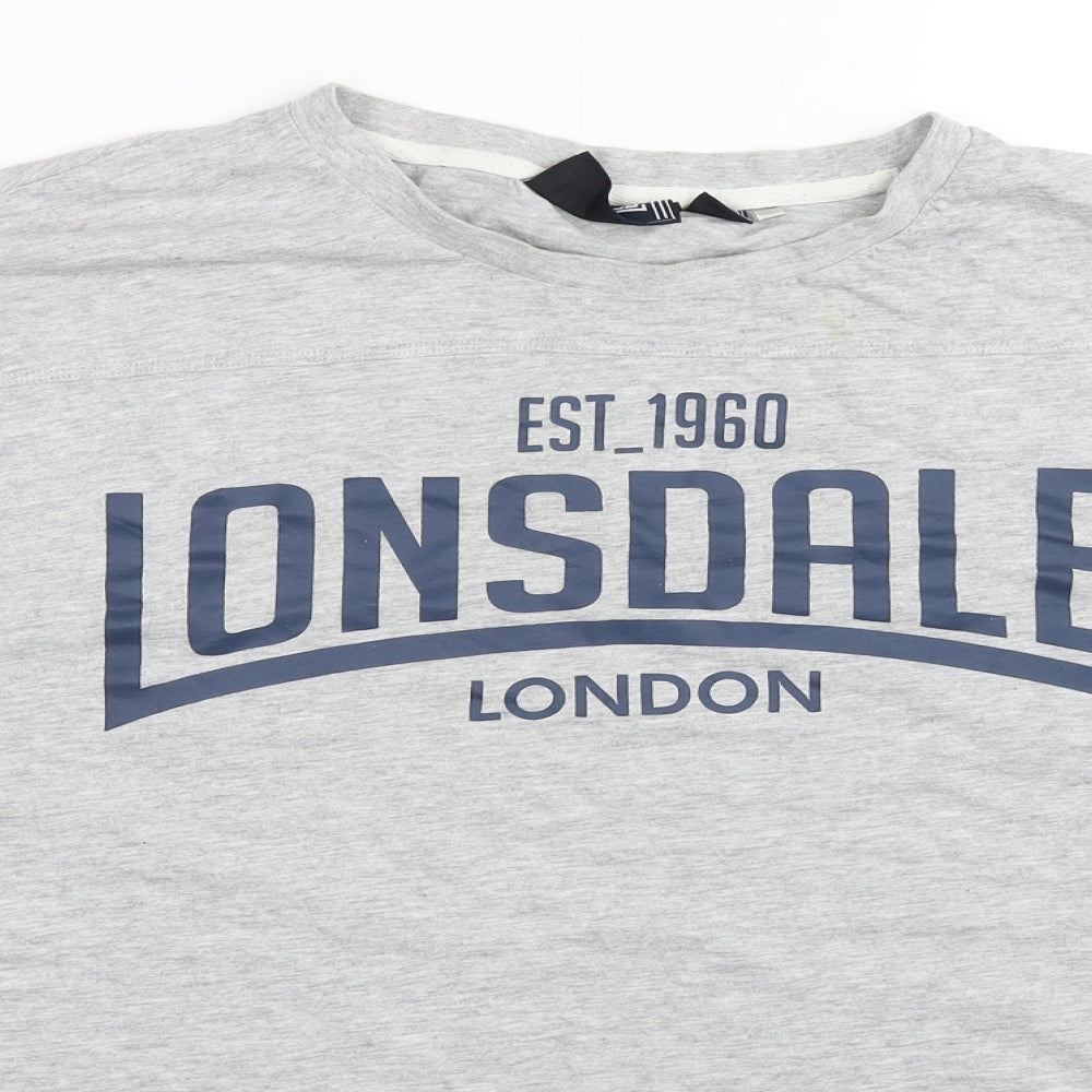 Lonsdale Mens Grey    T-Shirt Size 4XL