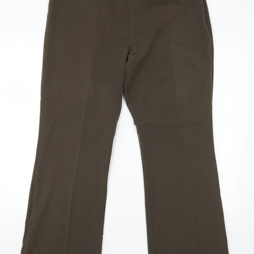Papaya Womens Brown   Sweatpants Trousers Size 16 L29 in