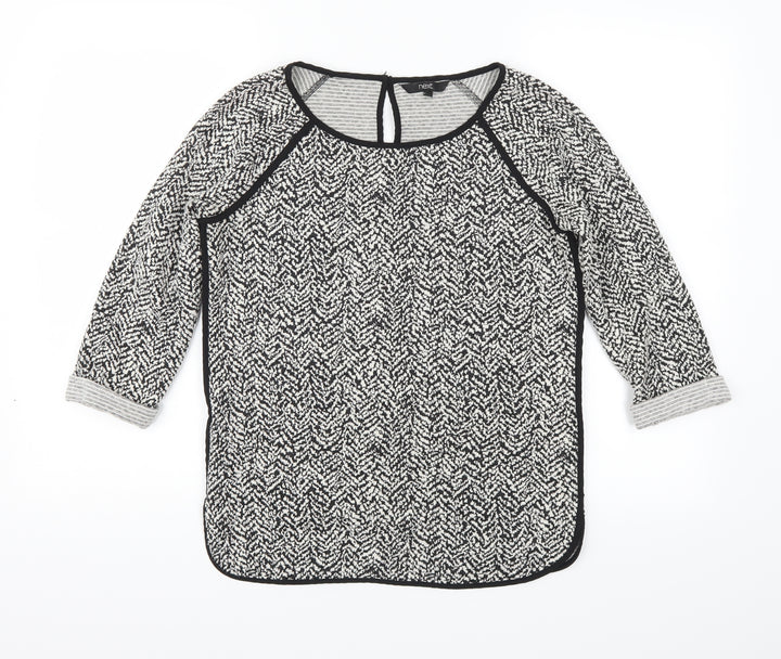 NEXT Womens Black Polka Dot  Pullover Jumper Size 8