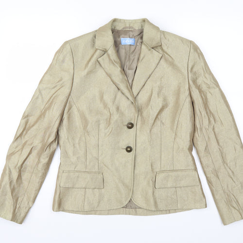 Cavita Womens Gold   Gilet Blazer Size 10
