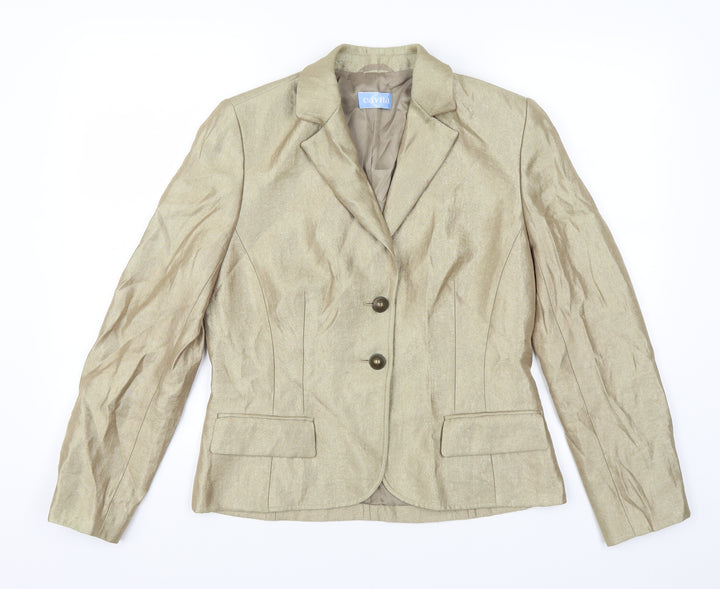 Cavita Womens Gold   Gilet Blazer Size 10