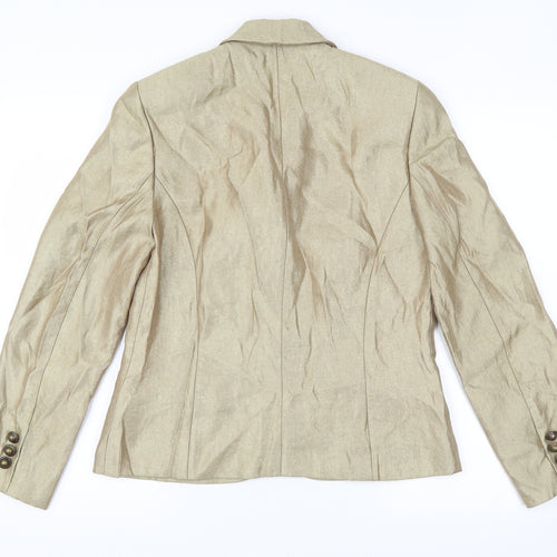 Cavita Womens Gold   Gilet Blazer Size 10