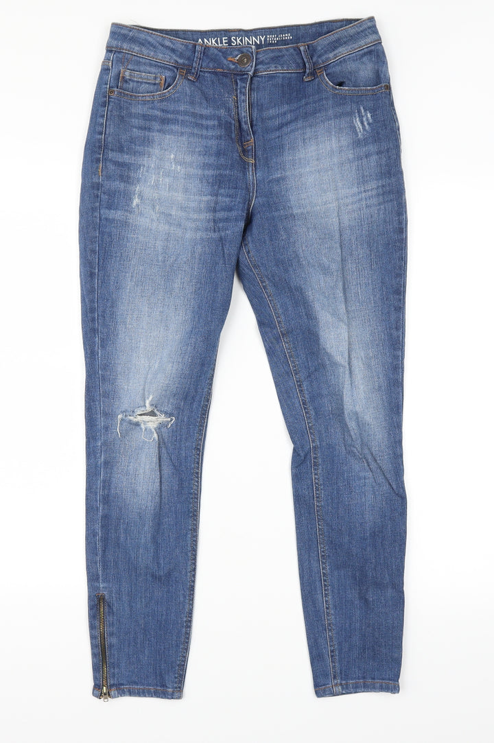 NEXT Womens Blue Skinny Jeans Size 10 L25 in