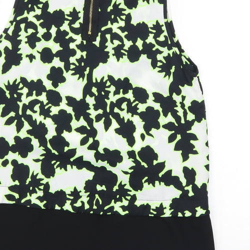 River Island Womens Black Camouflage  Basic Tank Size 10