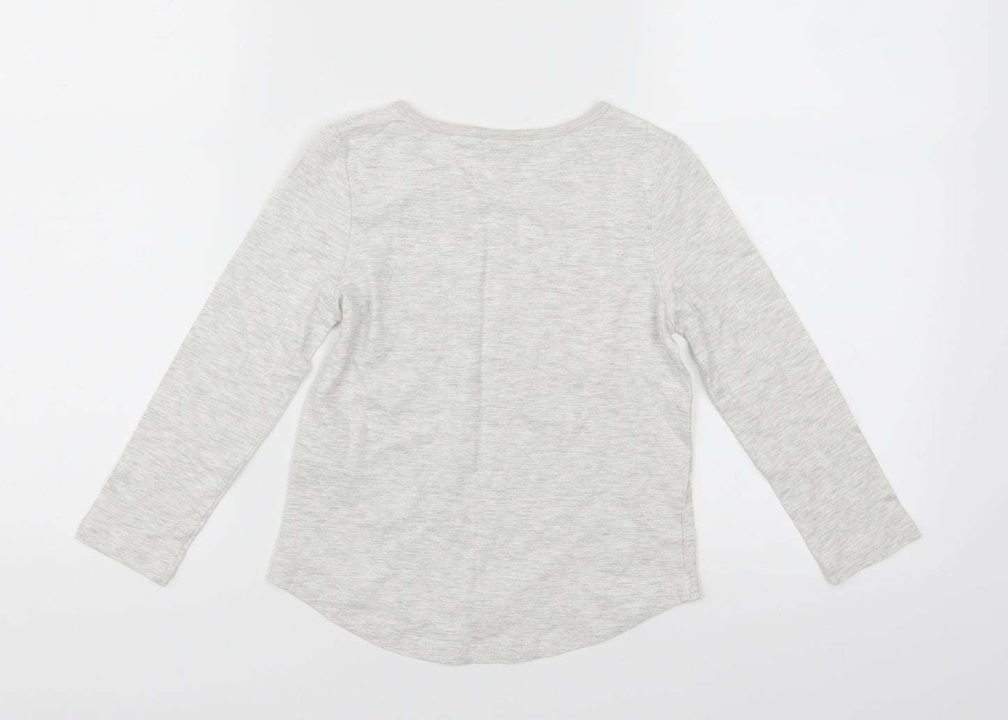 I love girls wear Girls Grey   Basic T-Shirt Size 5 Years