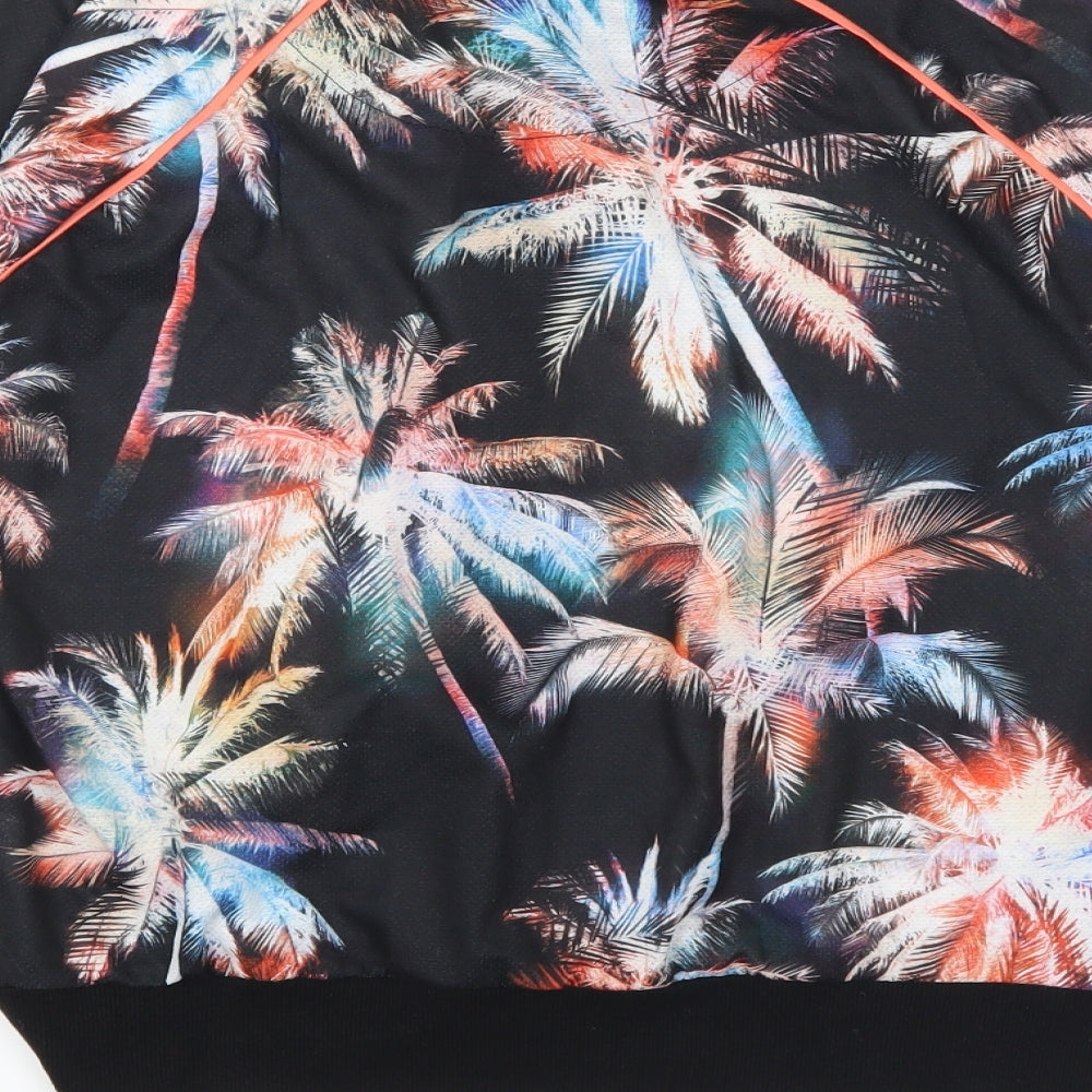 Atmosphere Womens Black Floral  Bomber Jacket Jacket Size 12  - workout