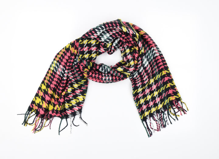 Preworn Womens Multicoloured Check Knit Scarf
