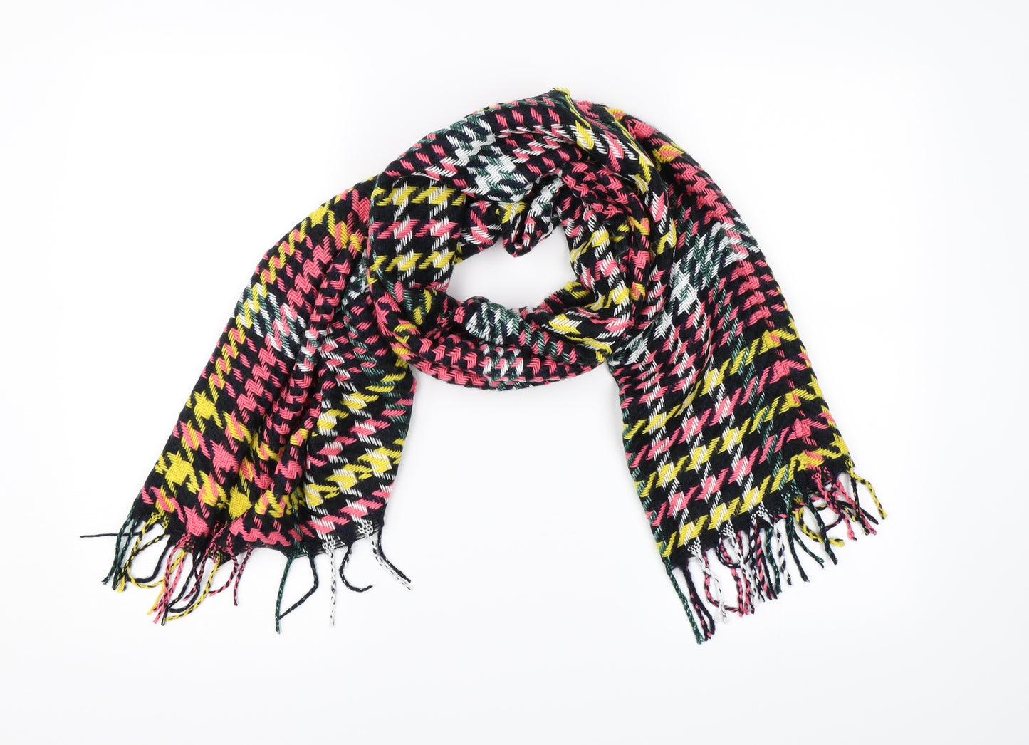 Preworn Womens Multicoloured Check Knit  Scarf