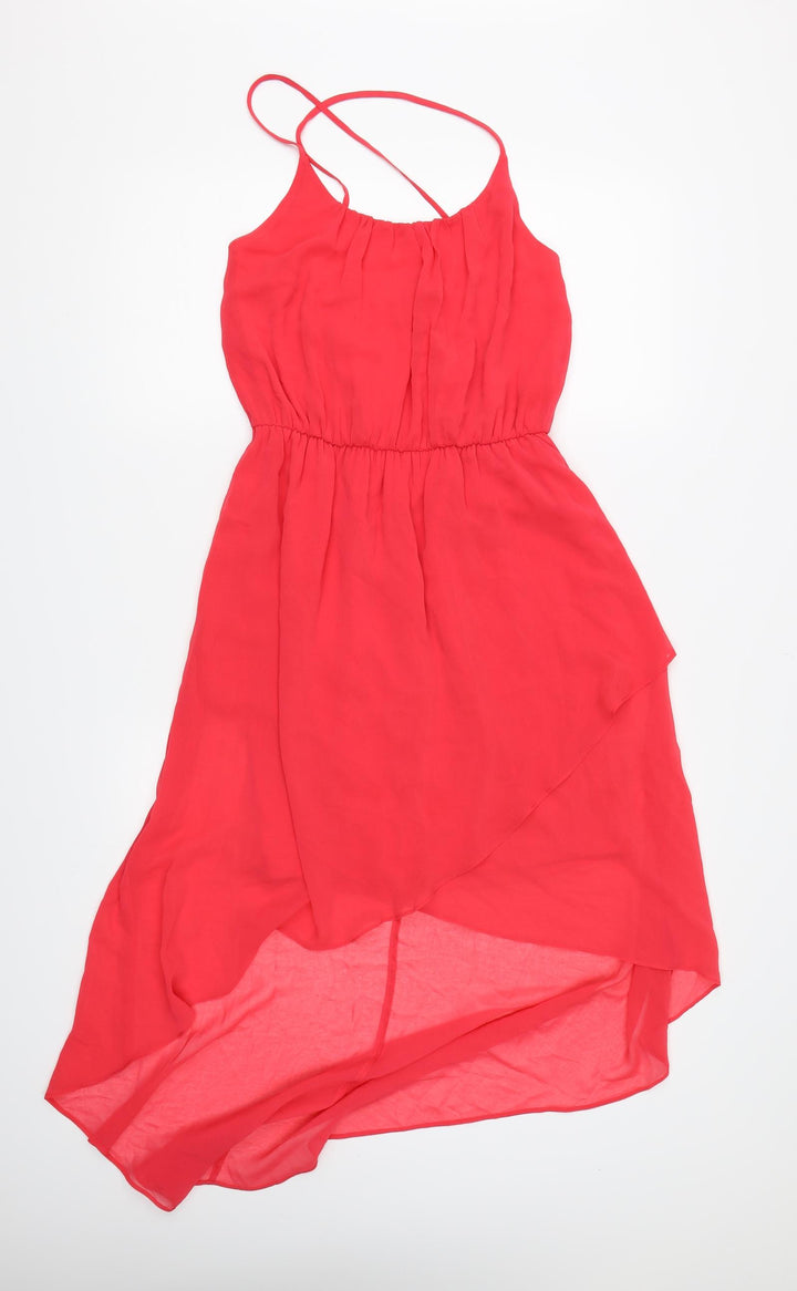 New Look Womens Pink Chiffon Trapeze & Swing Size 8