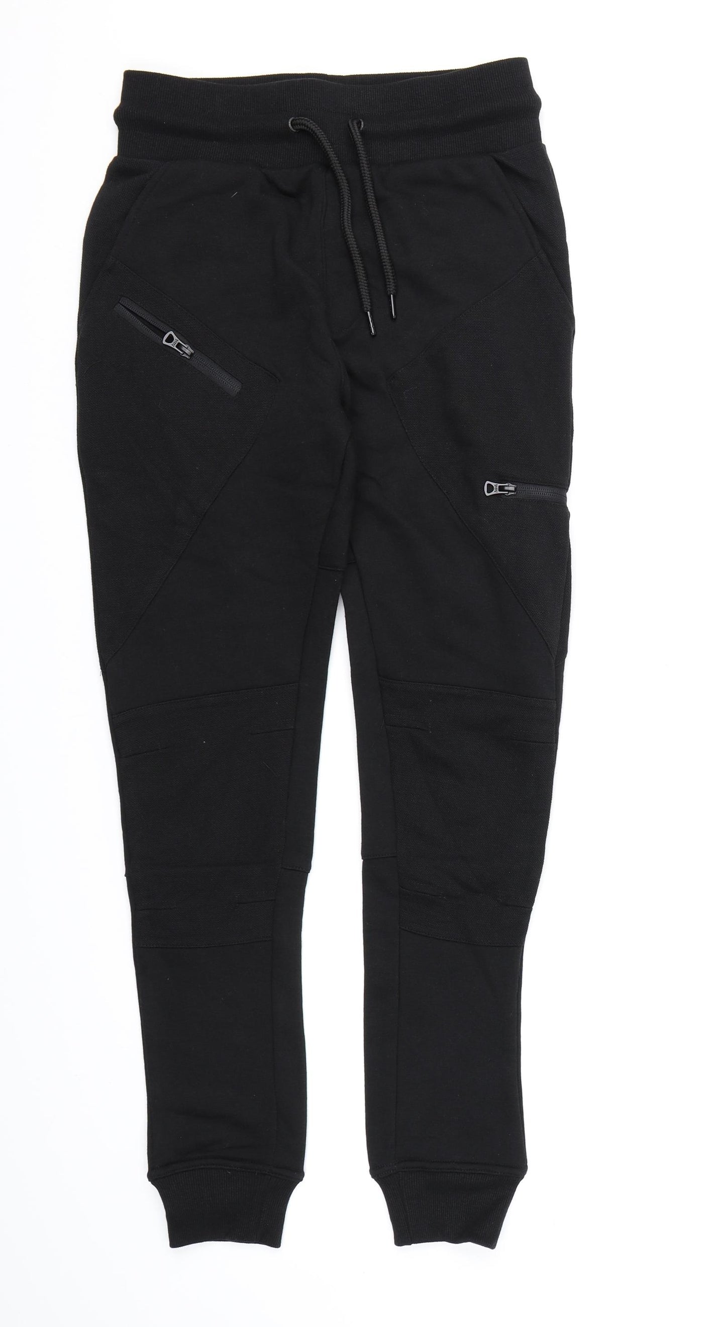 Nanny State Mens Black  Jersey Jogger Trousers Size XS L28 in