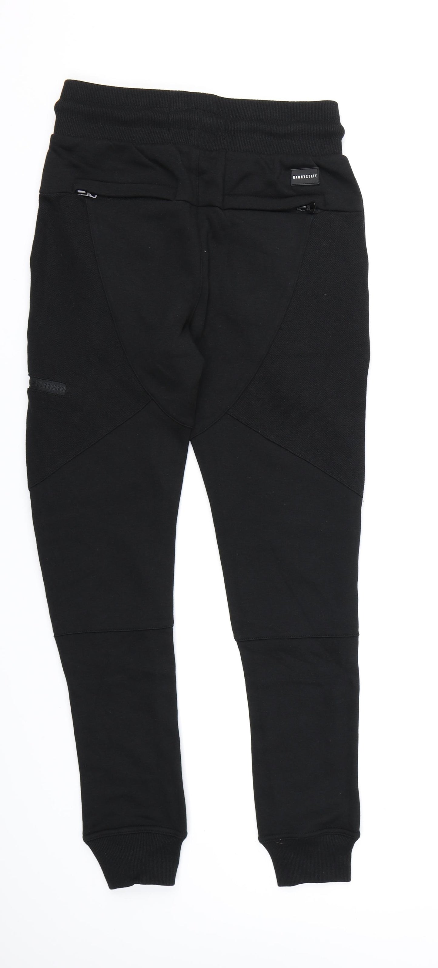 Nanny State Mens Black  Jersey Jogger Trousers Size XS L28 in
