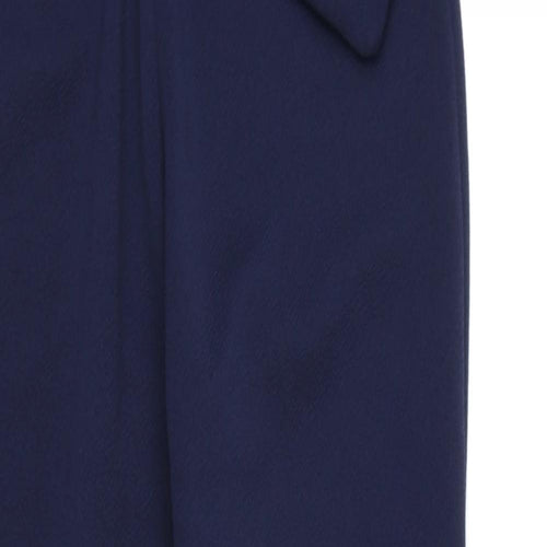 PRETTYLITTLETHING Womens Blue  Rayon Bloomer Trousers Size 6 L26 in