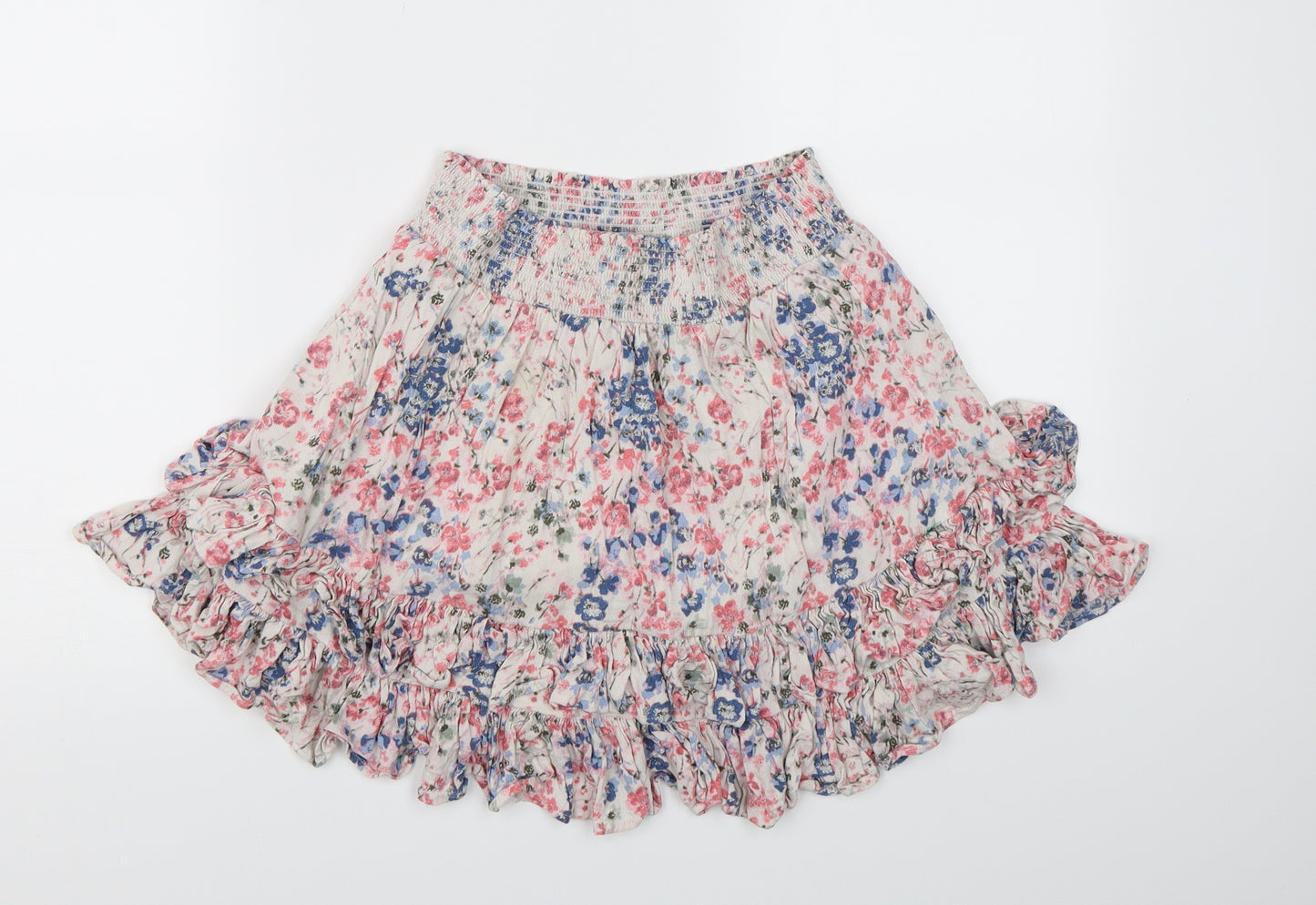 NEXT Girls Pink Floral  Skater Skirt Size 14 Years