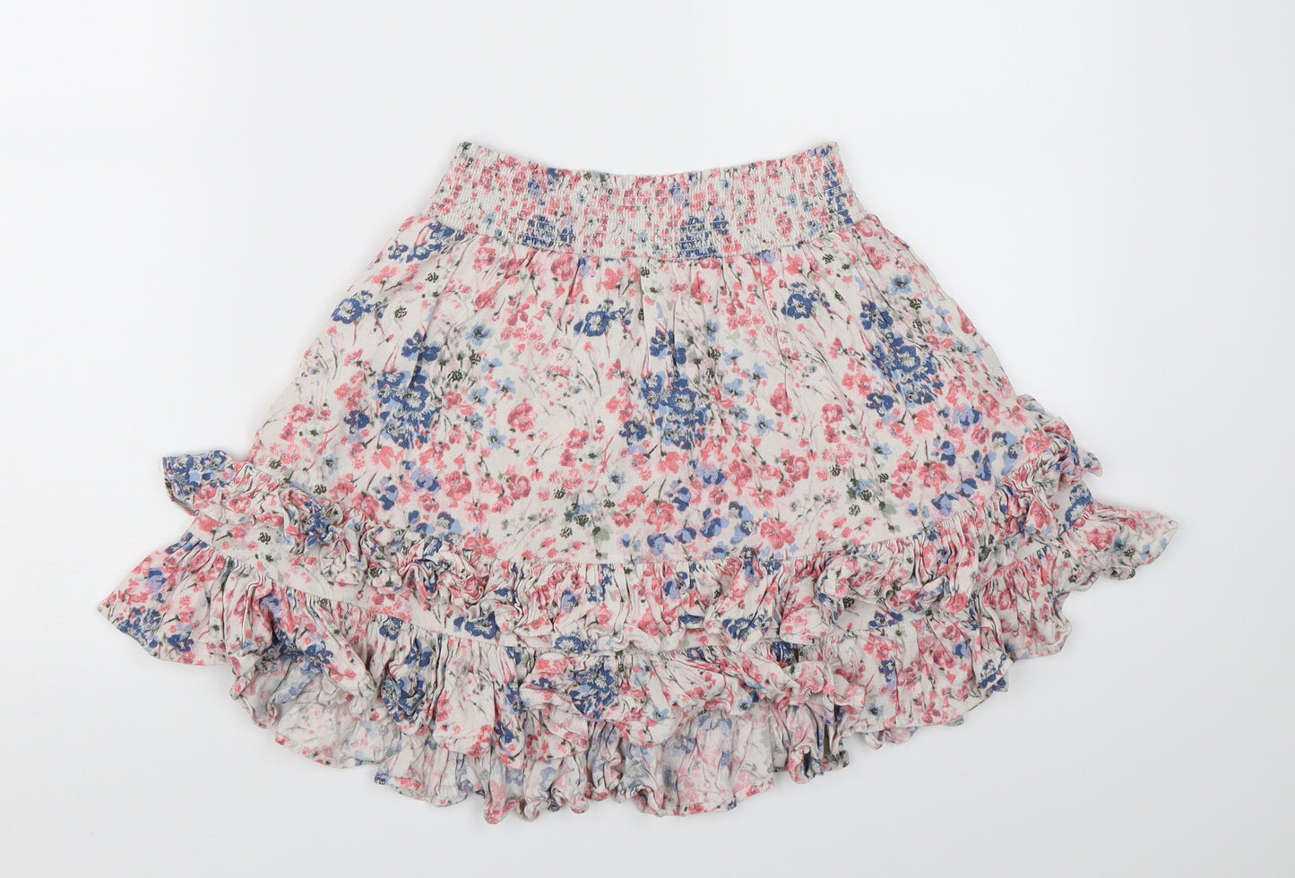 NEXT Girls Pink Floral  Skater Skirt Size 14 Years