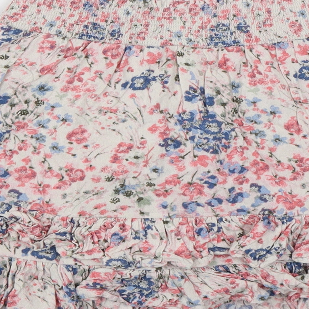 NEXT Girls Pink Floral  Skater Skirt Size 14 Years