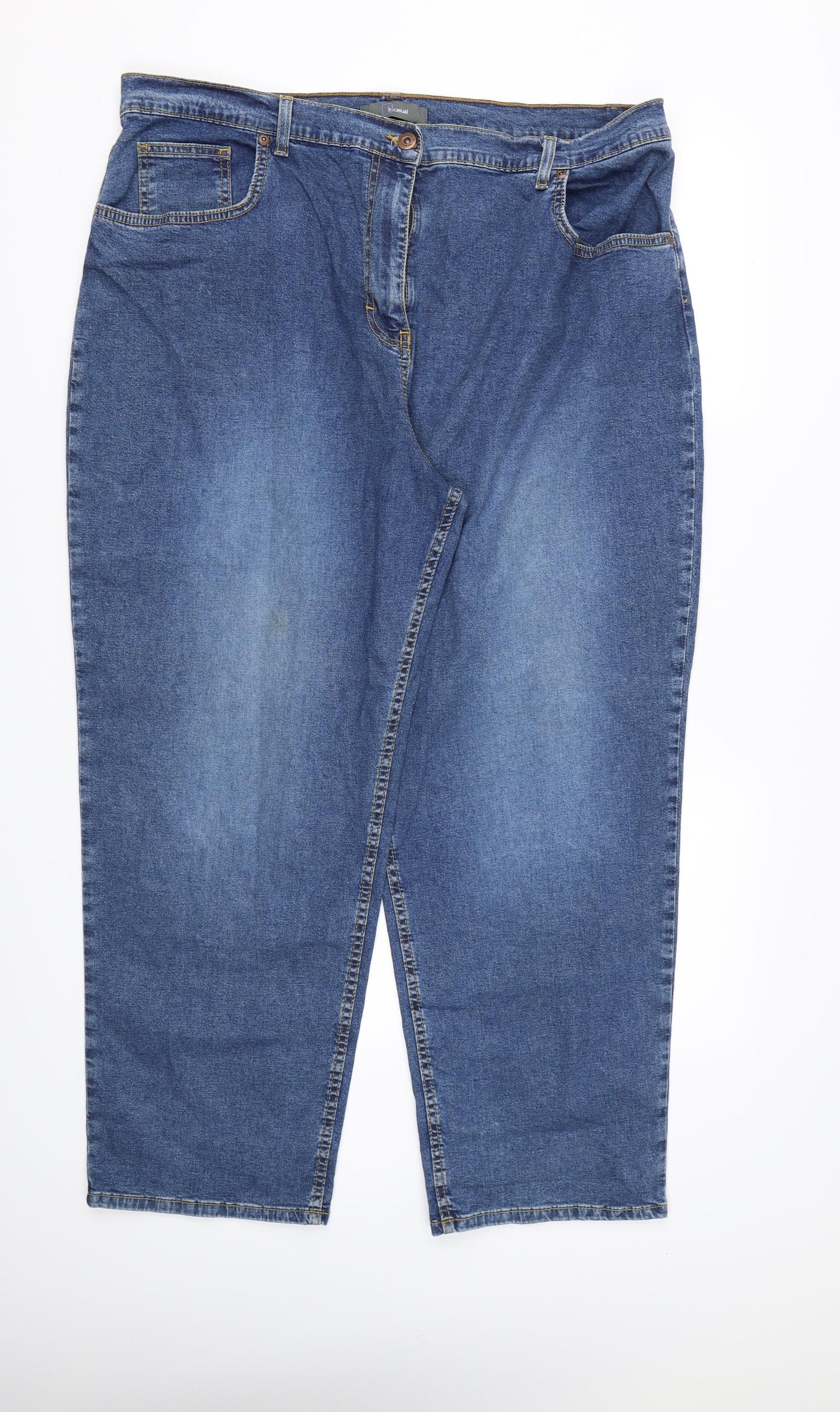 B Casual Womens Blue  Denim Straight Jeans Size 20 L28 in