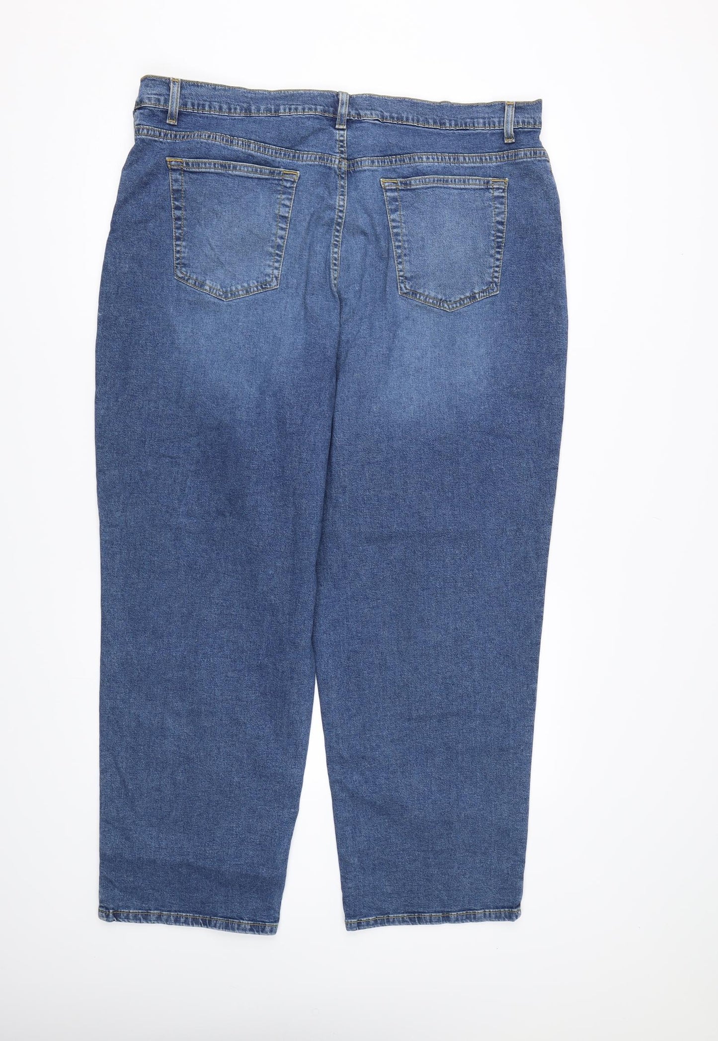 B Casual Womens Blue  Denim Straight Jeans Size 20 L28 in