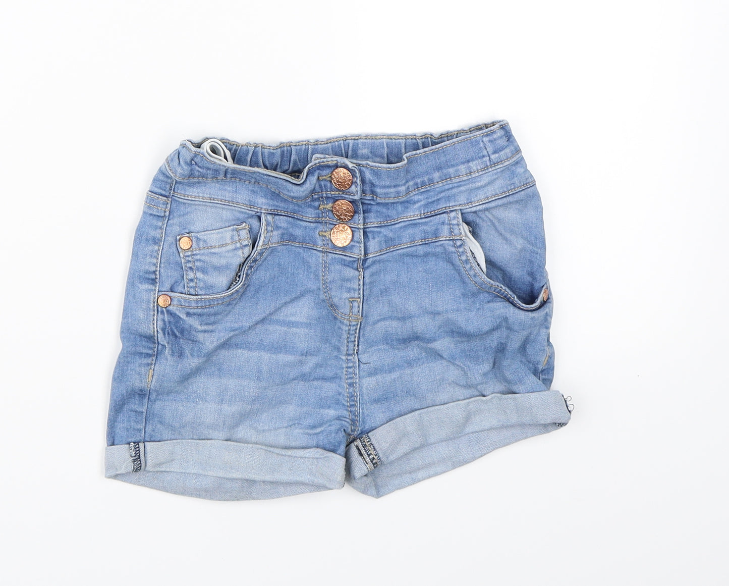 Nutmeg Girls Blue  Denim Hot Pants Shorts Size 9-10 Years