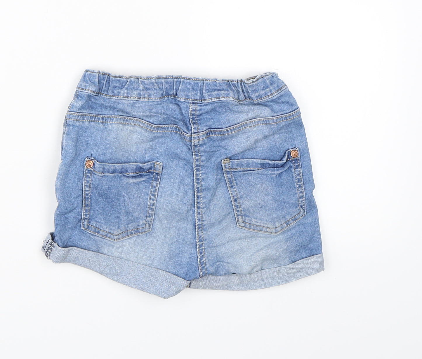 Nutmeg Girls Blue  Denim Hot Pants Shorts Size 9-10 Years