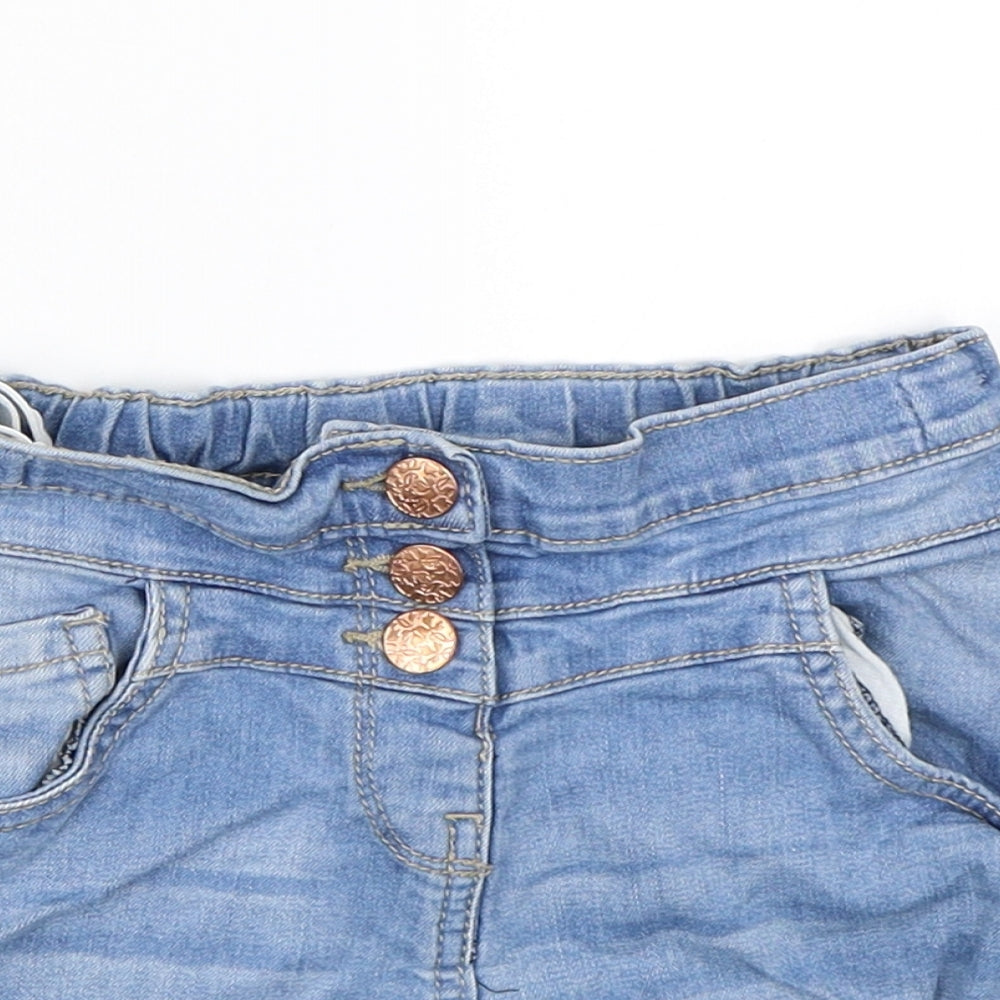 Nutmeg Girls Blue  Denim Hot Pants Shorts Size 9-10 Years