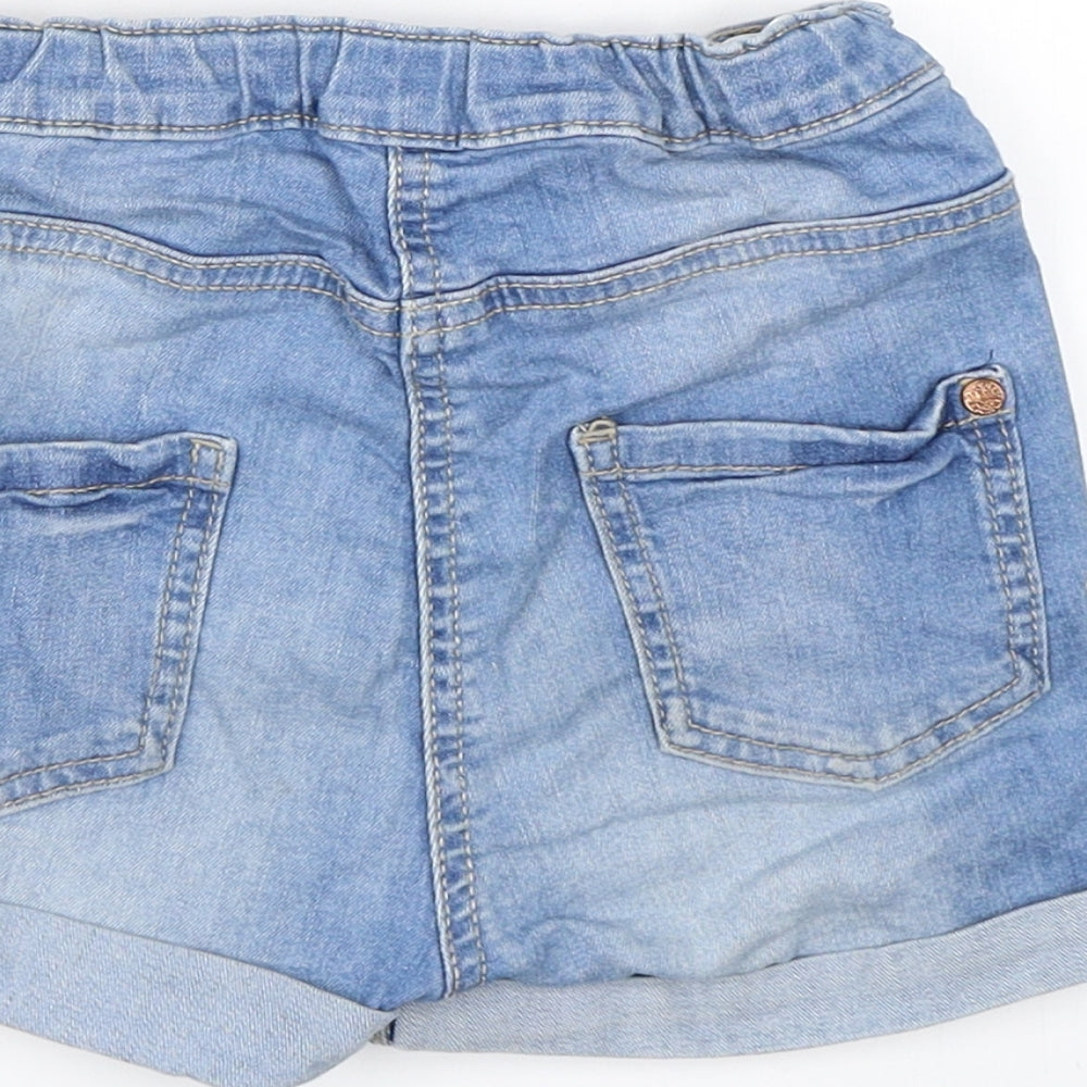 Nutmeg Girls Blue  Denim Hot Pants Shorts Size 9-10 Years