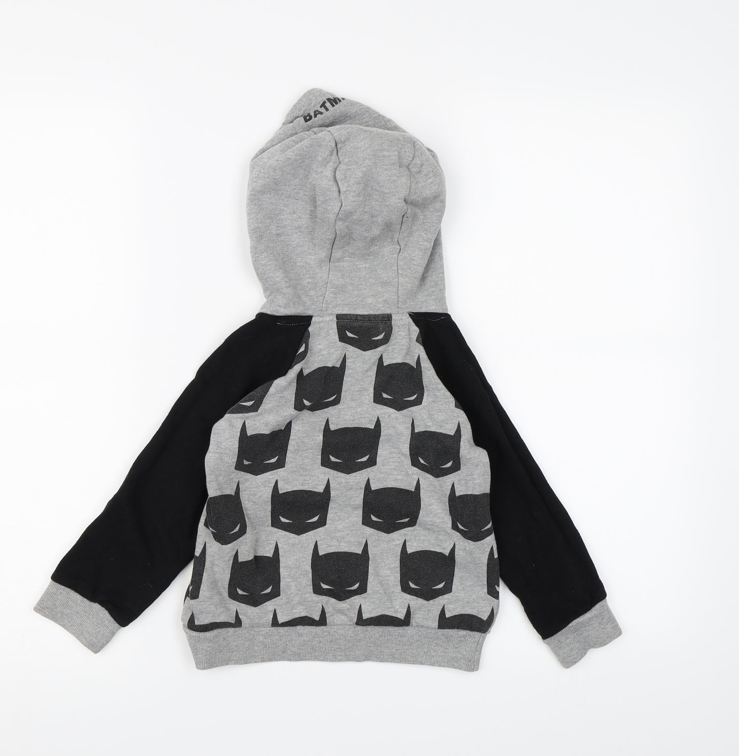 F&F Boys Grey  Jersey Pullover Hoodie Size 3-4 Years  - BATMAN