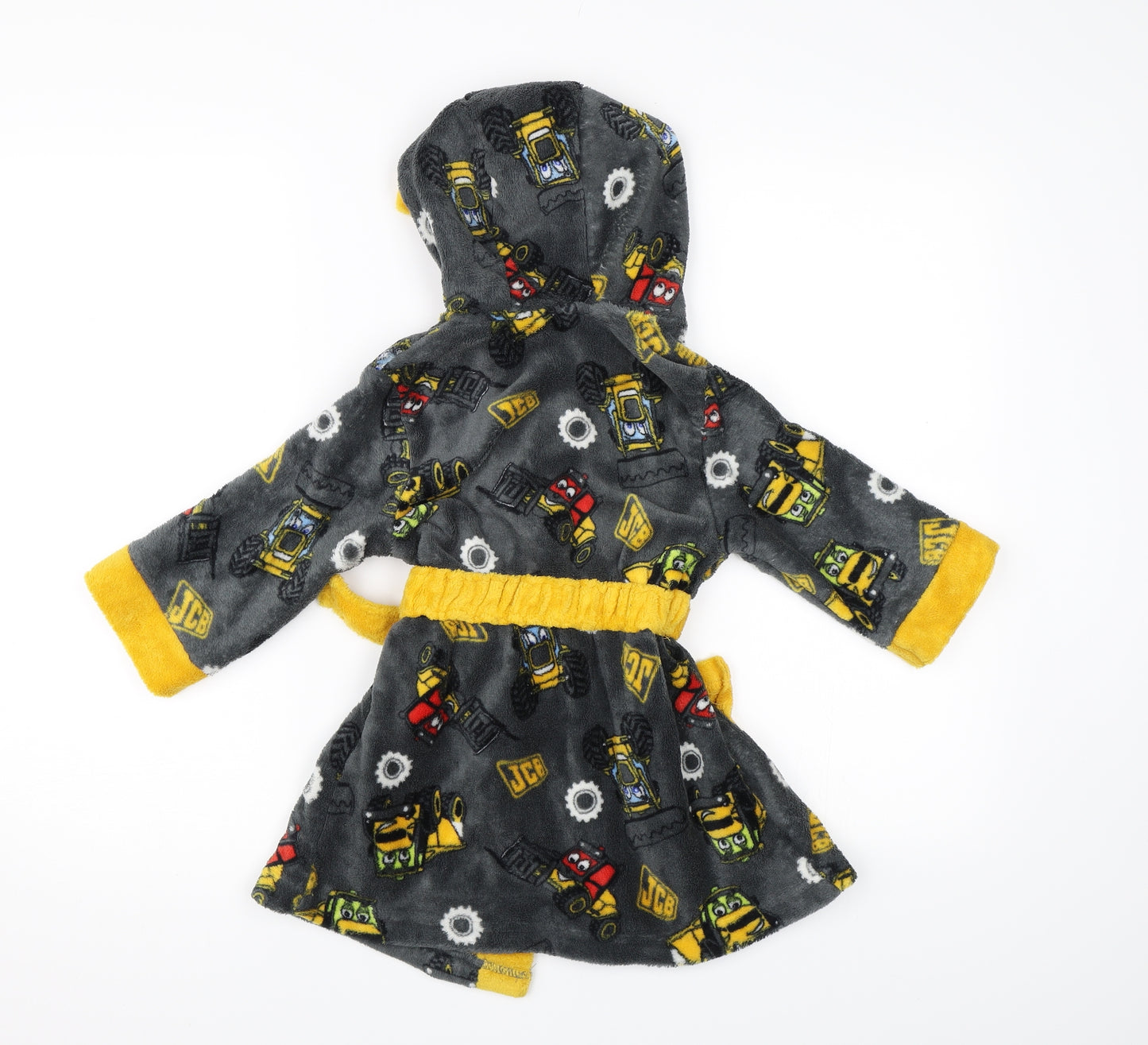 JCB Boys Grey  Fleece  Gown Size 2-3 Years  - Dressing Gown